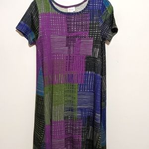 LuLaRoe Carly Dress Checked Print